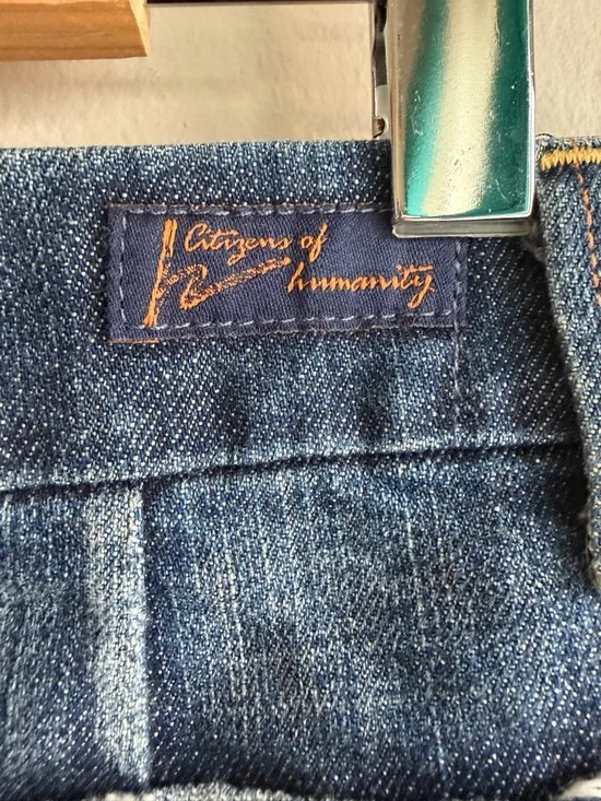 Citizens Of Humanity Blue Denim Jeans with Orange Stitching - Picture 5 of 10